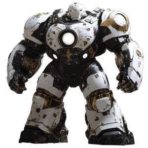 White-Black Hulk Buster Vinyl Car Decal Sticker – Waterproof & UV-Resistant 8"