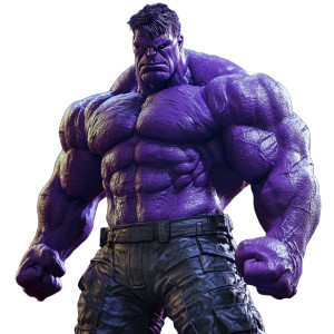 Purple Hulk Vinyl Car Decal Sticker – Waterproof & UV-Resistant 8"