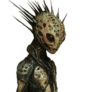 Avant-Garde Alien Vinyl Car Decal Sticker – Waterproof & UV-Resistant 8"