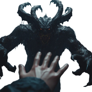 Huge Demon Grasp Vinyl Car Decal Sticker – Waterproof & UV-Resistant 8"