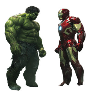 Hulk Vs Iron Man V2 Vinyl Car Decal Sticker – Waterproof & UV-Resistant 8"