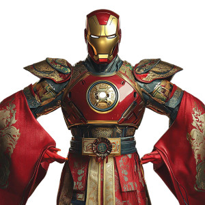 Iron Man Hanbok Vinyl Car Decal Sticker – Waterproof & UV-Resistant 8"