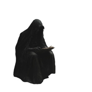 Grim Dark Fortune Teller Vinyl Car Decal Sticker – Waterproof & UV-Resistant 8"