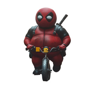 Fat Deadpool Bike Vinyl Car Decal Sticker – Waterproof & UV-Resistant 8" Fat Deadpool Bike Vinyl Car Decal Sticker – Waterproof & UV-Resistant 8"