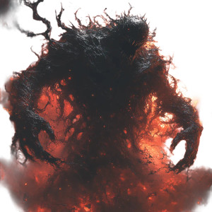 Monstrous Shadow Figure Vinyl Car Decal Sticker – Waterproof & UV-Resistant 8"