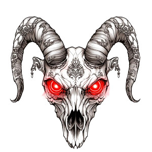Evil Goat Skull V2 Vinyl Car Decal Sticker – Waterproof & UV-Resistant 8" Evil Goat Skull V2 Vinyl Car Decal Sticker – Waterproof & UV-Resistant 8"