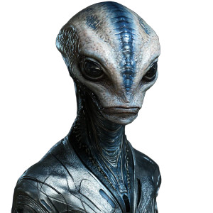 Willowy Alien Portrait Vinyl Car Decal Sticker – Waterproof & UV-Resistant 8"