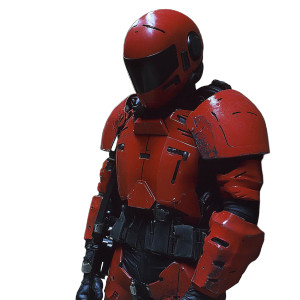 Retro Sci-Fi Soldier Vinyl Car Decal Sticker – Waterproof & UV-Resistant 8"