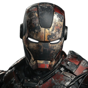 Weathered Ironman Portrait Vinyl Car Decal Sticker – Waterproof & UV-Resistant 8"