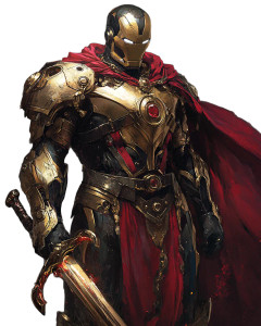 Ironman Knight Portrait Vinyl Car Decal Sticker – Waterproof & UV-Resistant 8"