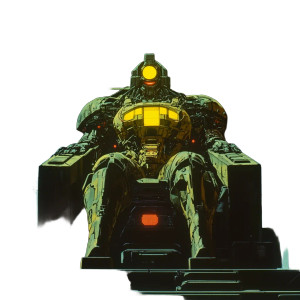 Cyborg God Throne Vinyl Car Decal Sticker – Waterproof & UV-Resistant 8"