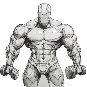 Iron Man Dumbbells Vinyl Car Decal Sticker – Waterproof & UV-Resistant 8"