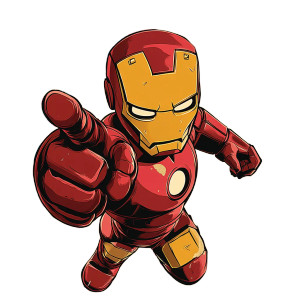 Retro Iron Man Vinyl Car Decal Sticker – Waterproof & UV-Resistant 8"
