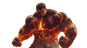 Red Hulk V10 Vinyl Car Decal Sticker – Waterproof & UV-Resistant 8"