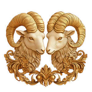 Golden Rams Heads Vinyl Car Decal Sticker – Waterproof & UV-Resistant 8" Golden Rams Heads Vinyl Car Decal Sticker – Waterproof & UV-Resistant 8"
