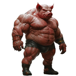 Muscle Pig Demon Vinyl Car Decal Sticker – Waterproof & UV-Resistant Muscle Pig Demon Vinyl Car Decal Sticker – Waterproof & UV-Resistant
