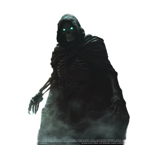 Hooded Skeleton Figure Vinyl Car Decal Sticker – Waterproof & UV-Resistant 