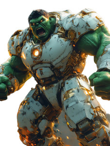 Futuristic Mecha Hulk Vinyl Car Decal Sticker – Waterproof & UV-Resistant 