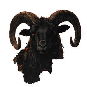 Evil Sheep Horror Vinyl Car Decal Sticker – Waterproof & UV-Resistant 8"