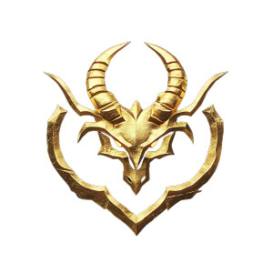 Golden D&D Logo Vinyl Car Decal Sticker – Waterproof & UV-Resistant 8"