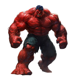 Red Hulk Taddeus Vinyl Car Decal Sticker – Waterproof & UV-Resistant 8" Red Hulk Taddeus Vinyl Car Decal Sticker – Waterproof & UV-Resistant 8"