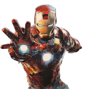Ironman Painting V2 Vinyl Car Decal Sticker – Waterproof & UV-Resistant 8"