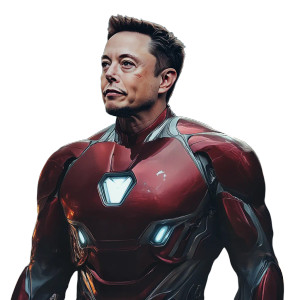 Elon Musk Ironman Vinyl Car Decal Sticker – Waterproof & UV-Resistant 8"