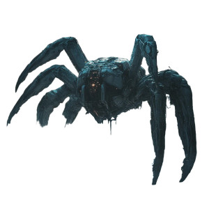 Robotic Leviathan Spider Vinyl Car Decal Sticker – Waterproof & UV-Resistant 8"