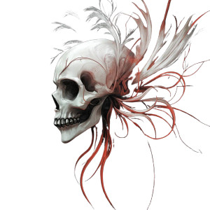 Alien Skull Album Vinyl Car Decal Sticker – Waterproof & UV-Resistant 8"