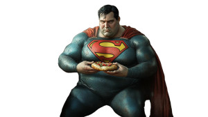 Obese Superman Eating Vinyl Car Decal Sticker – Waterproof & UV-Resistant 8" Obese Superman Eating Vinyl Car Decal Sticker – Waterproof & UV-Resistant 8"