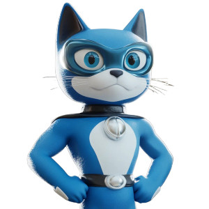 Cat Superhero Vinyl Car Decal Sticker – Waterproof & UV-Resistant 8"