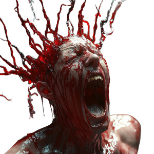 Demented Screaming Monarch Vinyl Car Decal Sticker – Waterproof & UV-Resistant 8"