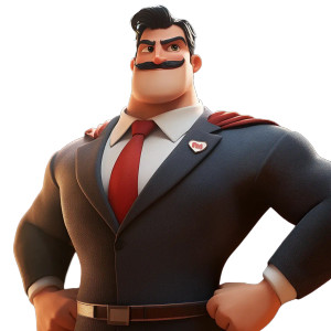 Businessman Hero Vinyl Car Decal Sticker – Waterproof & UV-Resistant 8"