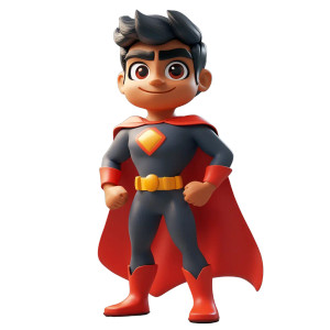 Indian Superhero Cartoon Vinyl Car Decal Sticker – Waterproof & UV-Resistant 8"