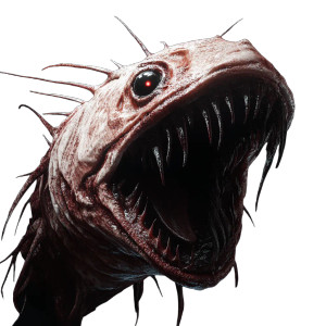 Scary Anglerfish Game Vinyl Car Decal Sticker – Waterproof & UV-Resistant 8"