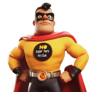 No Clue Hero Vinyl Car Decal Sticker – Waterproof & UV-Resistant 8"