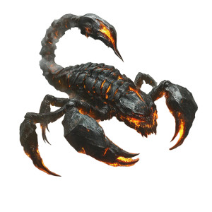 Molten Scorpion Creature Vinyl Car Decal Sticker – Waterproof & UV-Resistant 8"