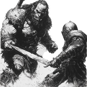 Orc Vs Knight Vinyl Car Decal Sticker – Waterproof & UV-Resistant 8" Orc Vs Knight Vinyl Car Decal Sticker – Waterproof & UV-Resistant 8"