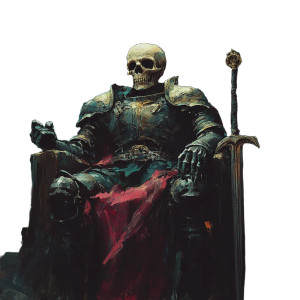 Dead Skull Knight Vinyl Car Decal Sticker – Waterproof & UV-Resistant 8"