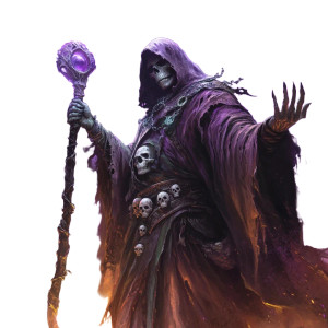 Cartoonish Necromancer Vinyl Car Decal Sticker – Waterproof & UV-Resistant 8"