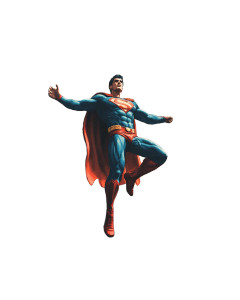 Superman Jumping Off Vinyl Car Decal Sticker – Waterproof & UV-Resistant 8"