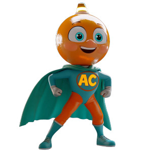 Abc Energy Mascot Vinyl Car Decal Sticker – Waterproof & UV-Resistant 8"