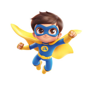 Minimalist Superhero Boy Vinyl Car Decal Sticker – Waterproof & UV-Resistant 8"