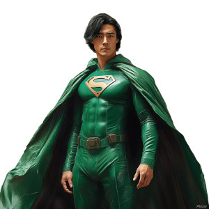 Modern Asian Superman Vinyl Car Decal Sticker – Waterproof & UV-Resistant 8"