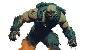 Apocalyptic Cyberpunk Creature Vinyl Car Decal Sticker – Waterproof & UV-Resistant 8"