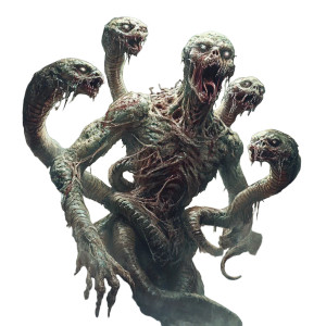 Multi-Headed Zombie Snake Vinyl Car Decal Sticker – Waterproof & UV-Resistant 8"