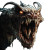 Demonic Monster Growling Vinyl Car Decal Sticker – Waterproof & UV-Resistant 8"