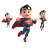 Cartoon Superman Pose Vinyl Car Decal Sticker – Waterproof & UV-Resistant 8"