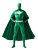 Green Superhero Outfit Vinyl Car Decal Sticker – Waterproof & UV-Resistant 8"