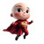 Baby Super Man Vinyl Car Decal Sticker – Waterproof & UV-Resistant 8"